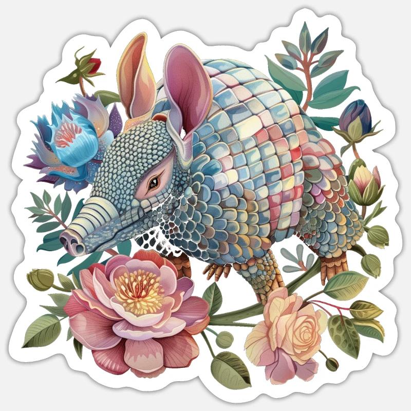 Armadillo - Sticker size S (10 x 10 cm) - white matte