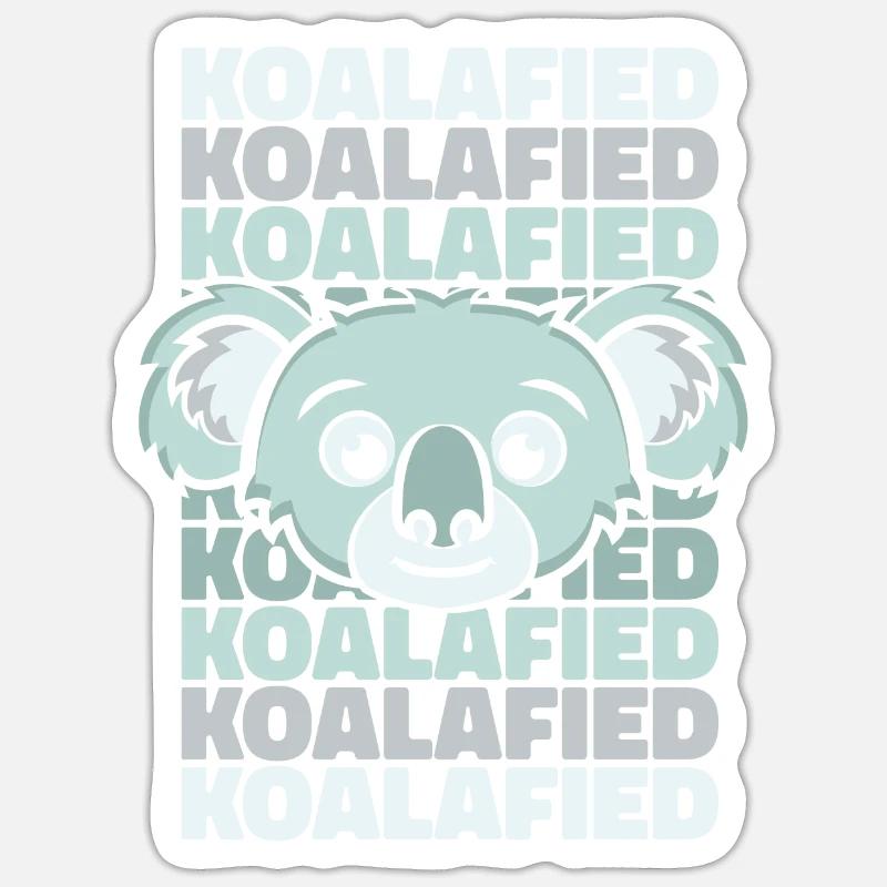 Koalafié Koalabear Eucalyptus Phascolarctos - Sticker taille S (10 x 10 cm) - blanc mat
