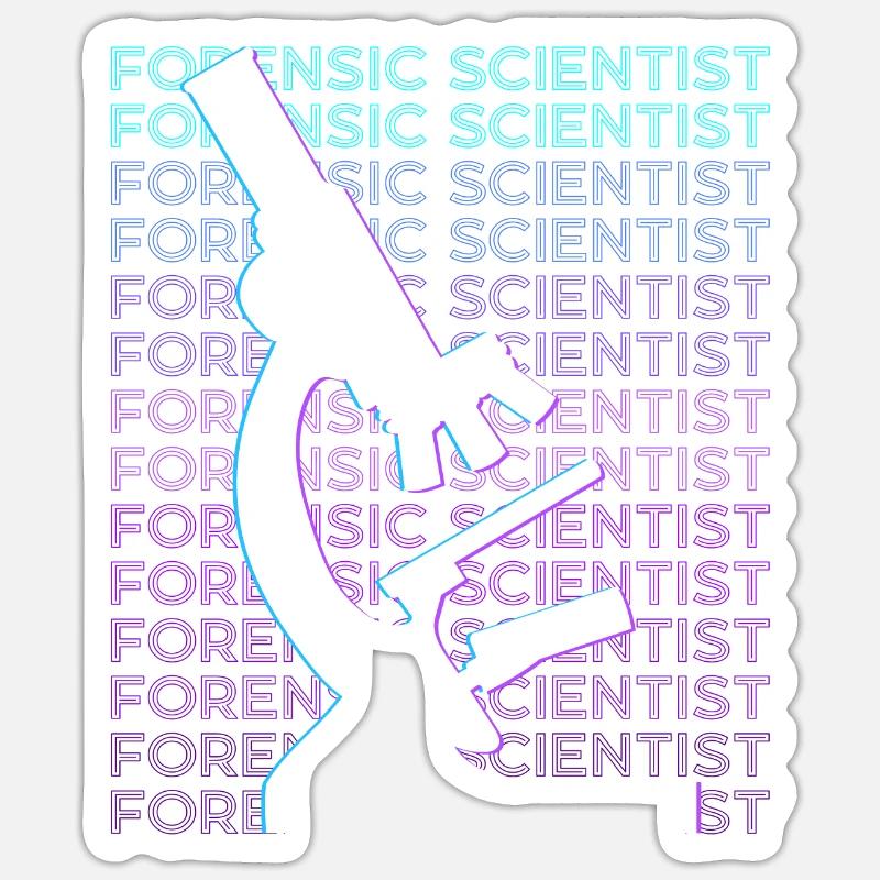 Kriminaltechniker Forensiker Spurensicherungstechn - Sticker Größe S (10 x 10 cm) - Mattweiß