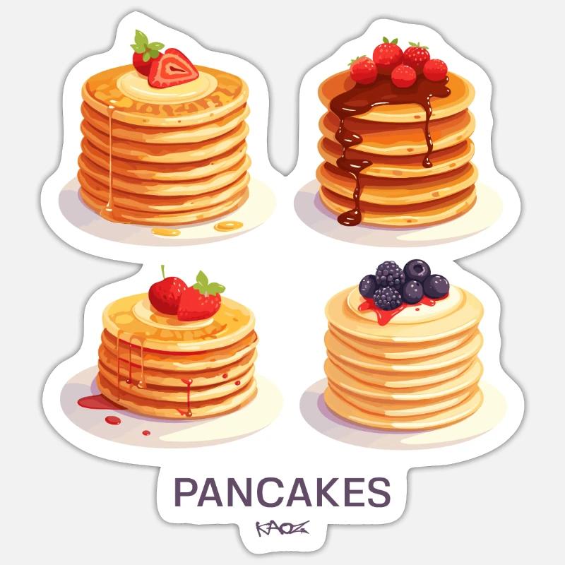 Fruity pancakes - Sticker size S (10 x 10 cm) - white matte