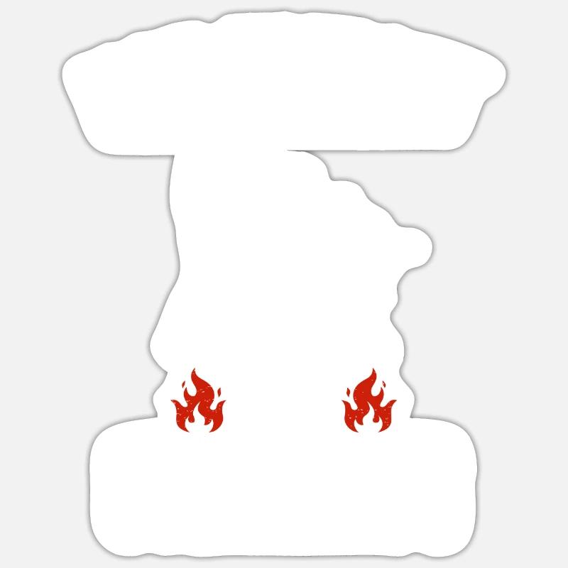 Grill Barbecue Grilling - Sticker Größe S (10 x 10 cm) - Mattweiß