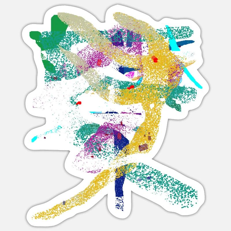 Kunst Muster Sticker Größe S (10 x 10 cm)