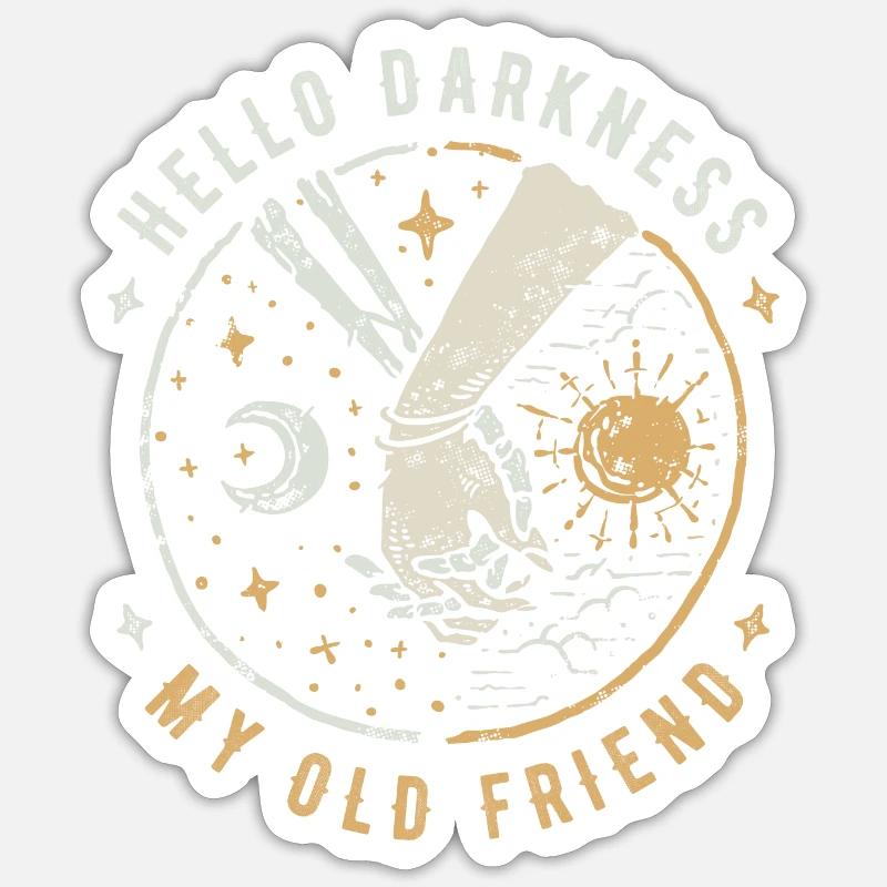 Hello Darkness My Old Friend Solar Eclipse Sticker taille S (10 x 10 cm)