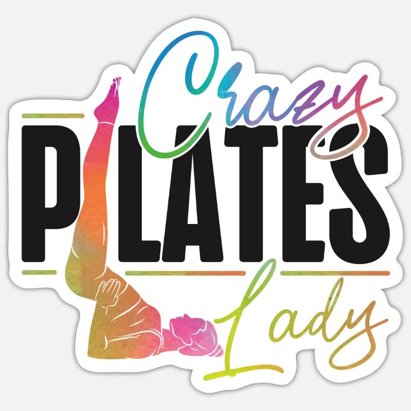 Pilates Instructor Teacher - Sticker size S (10 x 10 cm) - white matte