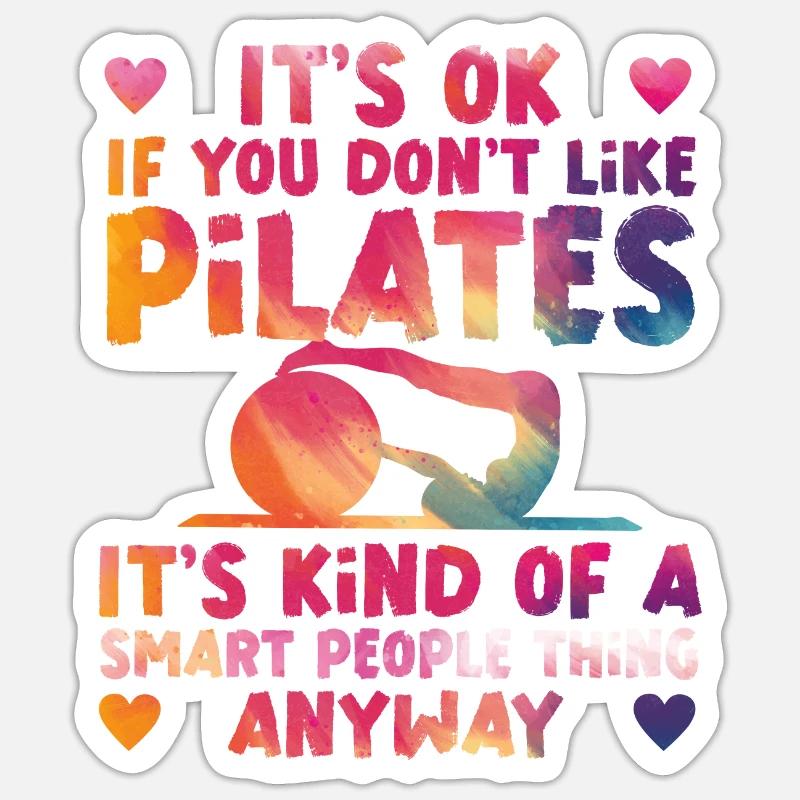 Pilates Instructor Teacher - Sticker Größe S (10 x 10 cm) - Mattweiß