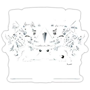 Eislaufen Schlittschuhläufer - Sticker Größe S (10 x 10 cm) - Mattweiß - Vorne