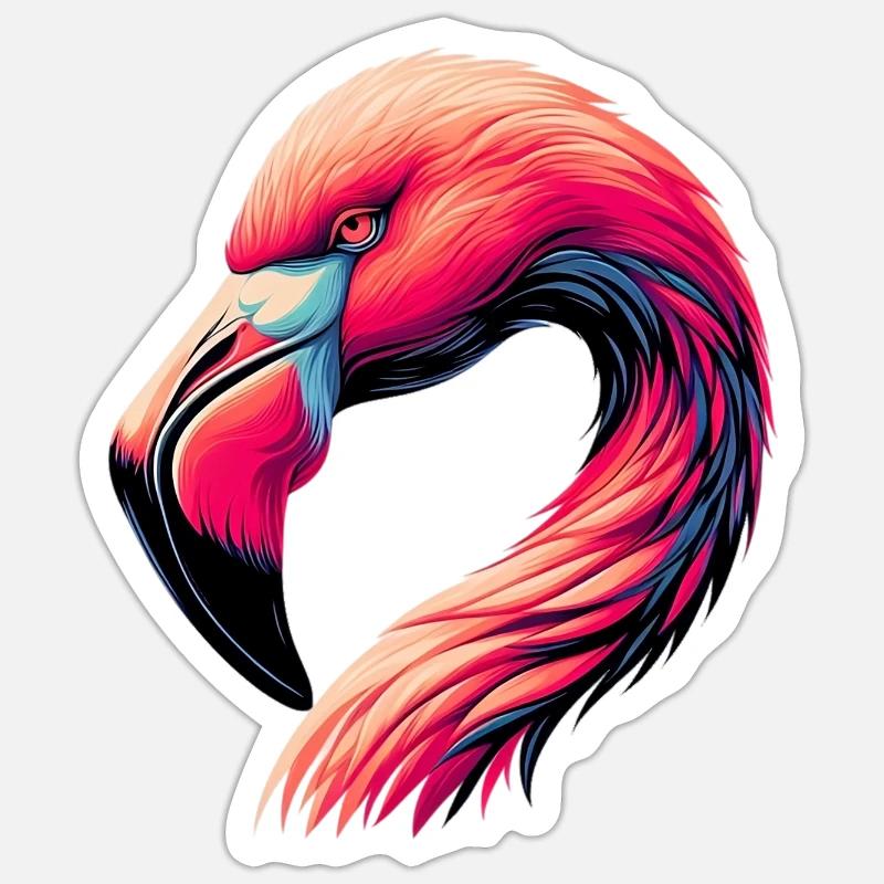 Flamingo - Sticker size S (10 x 10 cm) - white matte
