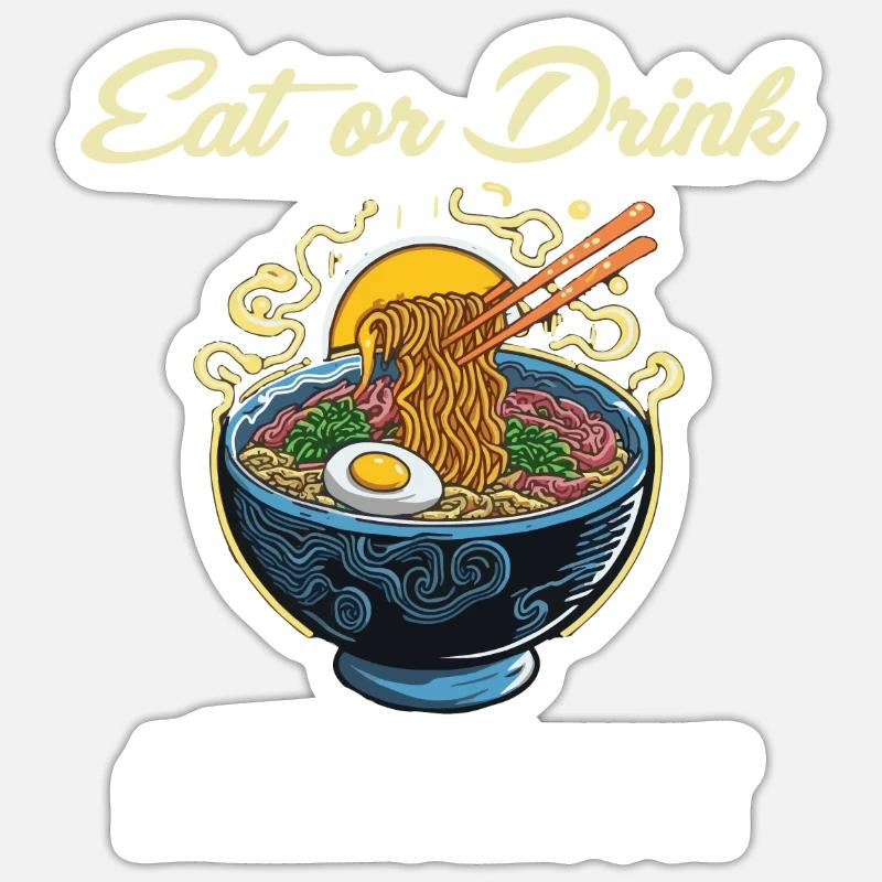 Essen Oder Trinken #ramenlover Hot Bowl Sticker Größe S (10 x 10 cm)