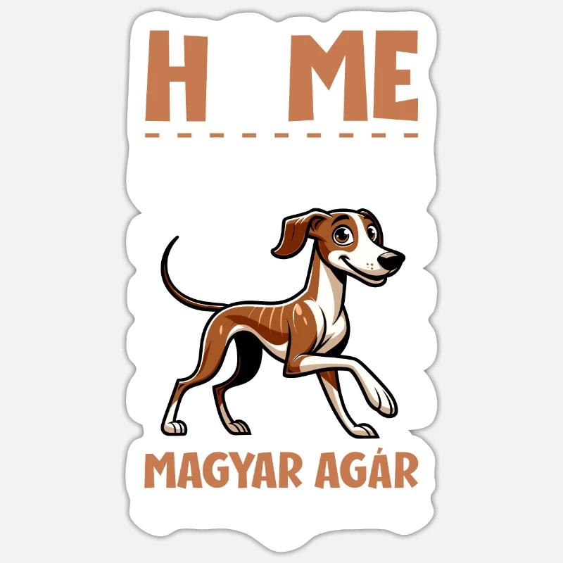 Page d’accueil - Magyar Agár - Sticker taille S (10 x 10 cm) - blanc mat