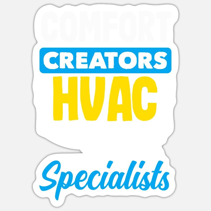 Technicien expert CVC - Sticker taille S (10 x 10 cm) - blanc mat