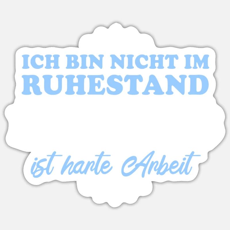 Retraité Retraité Pilates - Sticker taille S (10 x 10 cm) - blanc mat