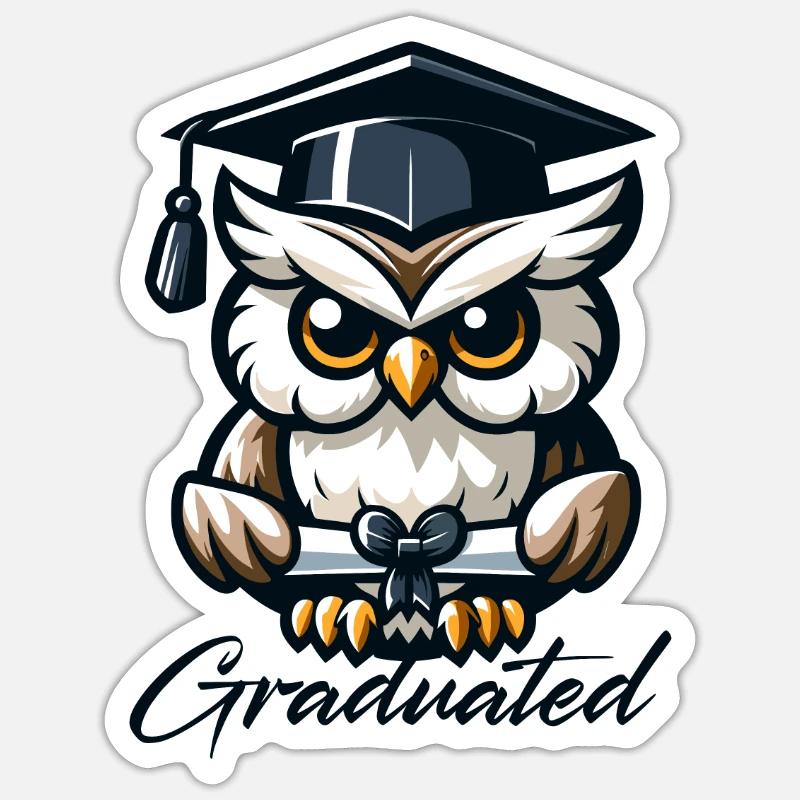 Hochschulabsolvent Abschluss Absolvent Sticker Größe S (10 x 10 cm)
