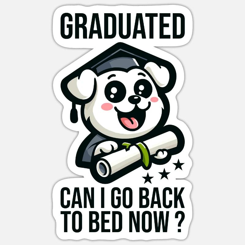 Hochschulabsolvent Abschluss Absolvent Sticker Größe S (10 x 10 cm)