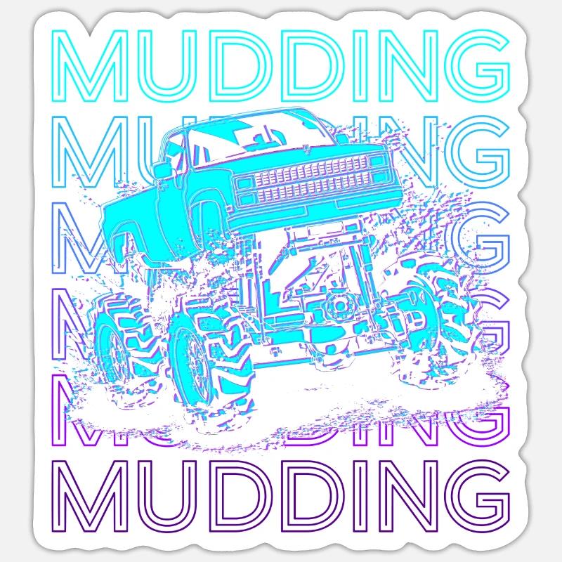 Mud Fights Mud Fights Retro Sticker size S (10 x 10 cm)