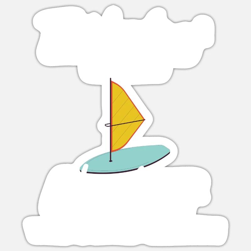 Windsurfen Oder Nicht Windsurfen Brettsegeln - Sticker Größe S (10 x 10 cm) - Mattweiß