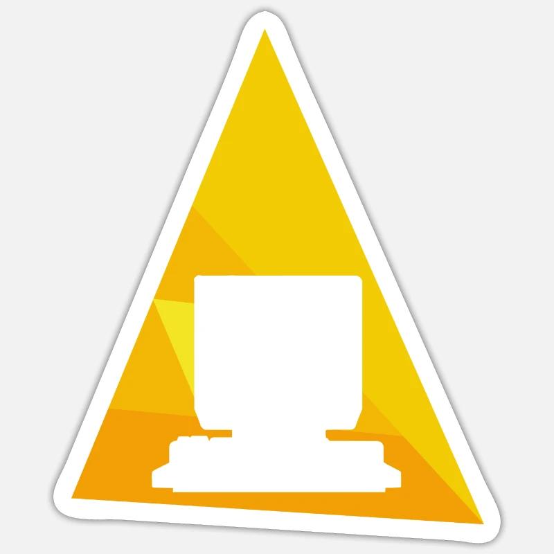 Ordinateur Ordinateur Travail PC Sticker taille S (10 x 10 cm)