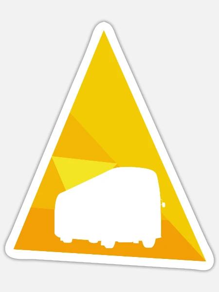 Busfahrer Busfahren Busfahrer - Sticker Größe S (10 x 10 cm) - Mattweiß