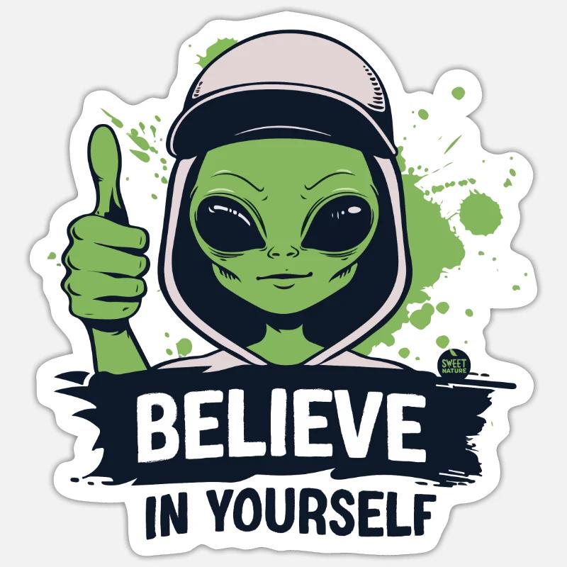 Galactic Self-Trust - Sticker size S (10 x 10 cm) - white matte