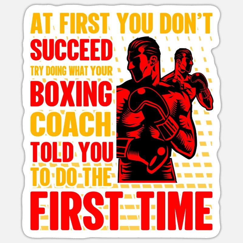 Boxing - Sticker size S (10 x 10 cm) - white matte