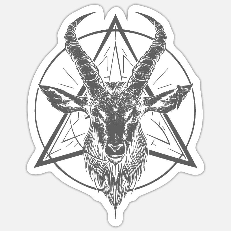 Chèvre Baphomet Sticker taille S (10 x 10 cm)