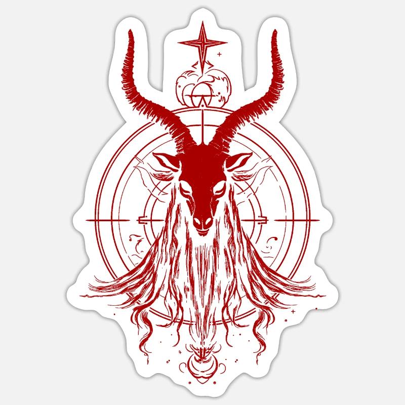 Ziege Baphomet Sticker Größe S (10 x 10 cm)