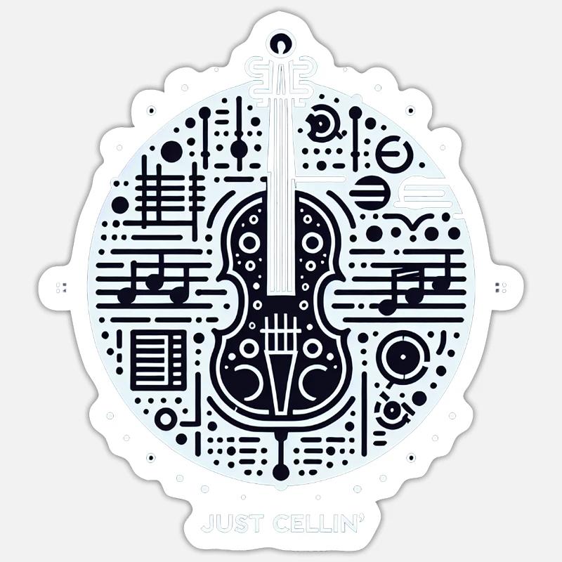 Juste Cellin' 10 - Sticker taille S (10 x 10 cm) - blanc mat