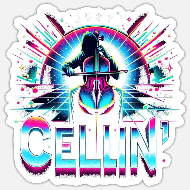Juste Cellin' 12 - Sticker taille S (10 x 10 cm) - blanc mat