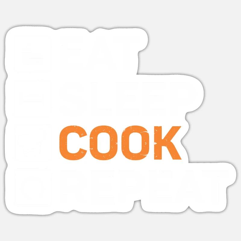 Chef Kitchen Cook - Sticker size S (10 x 10 cm) - white matte