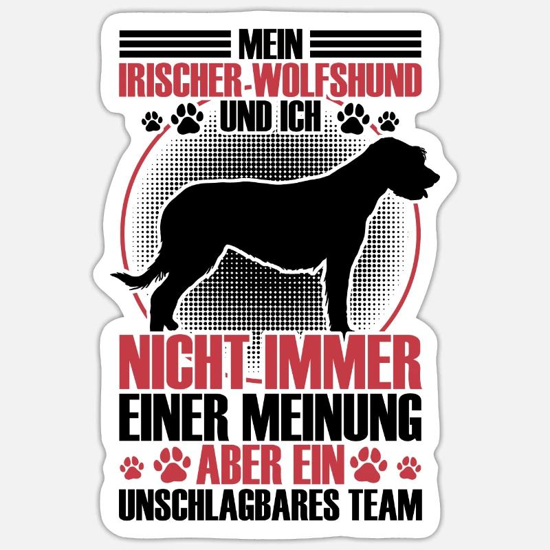 Irish Wolfhound is unbeatable - Sticker size S (10 x 10 cm) - white matte