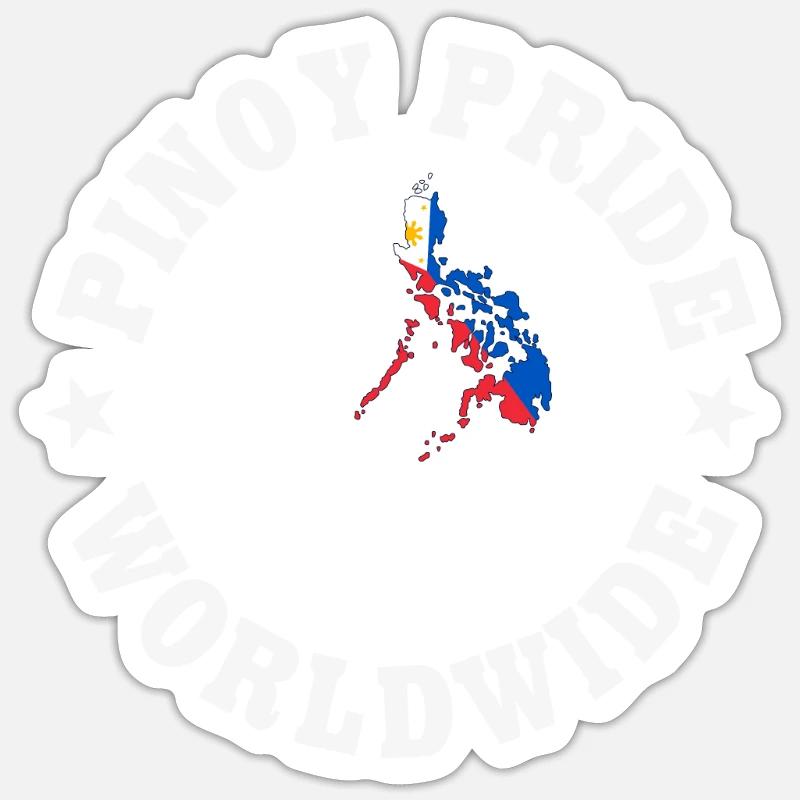Philippinischer Stolz Geschenkidee - Sticker Größe S (10 x 10 cm) - Mattweiß