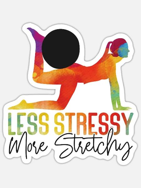 Pilates Instructor Teacher Pun - Sticker Größe S (10 x 10 cm) - Mattweiß