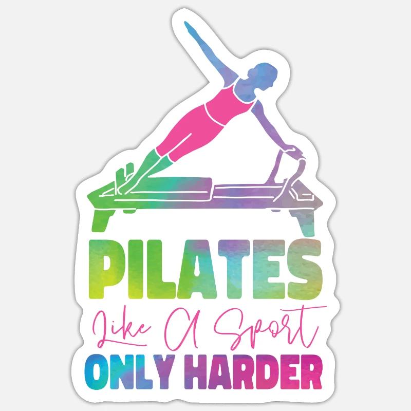Instructeur de Pilates Enseignant - Sticker taille S (10 x 10 cm) - blanc mat