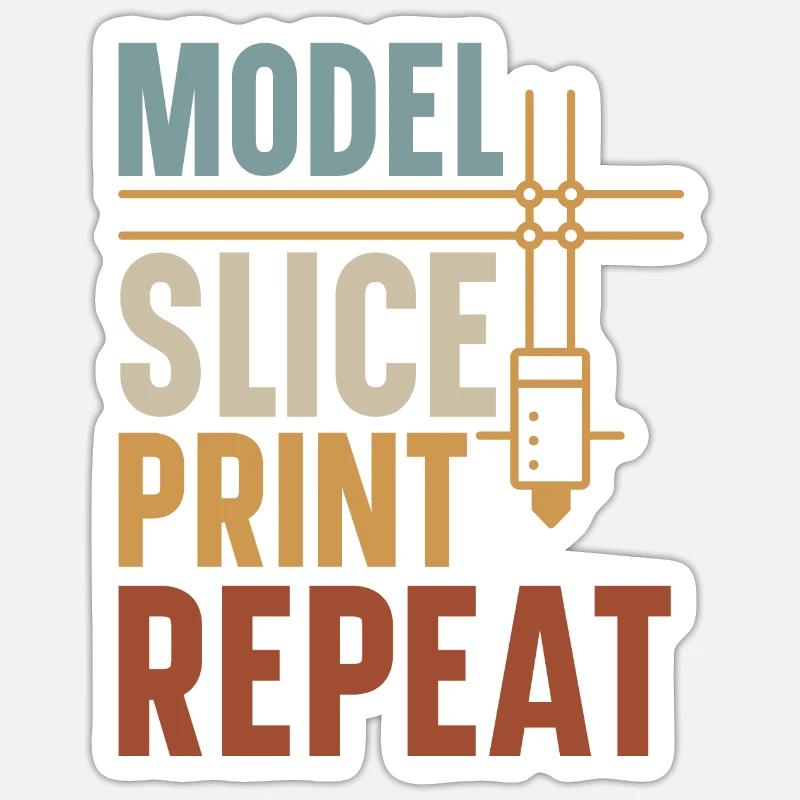 Imprimante 3D Impression 3D - Sticker taille S (10 x 10 cm) - blanc mat