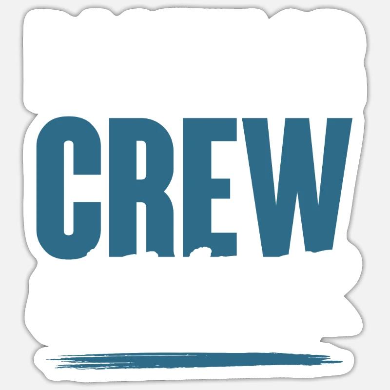 Bachelor Crew - Sticker Größe S (10 x 10 cm) - Mattweiß