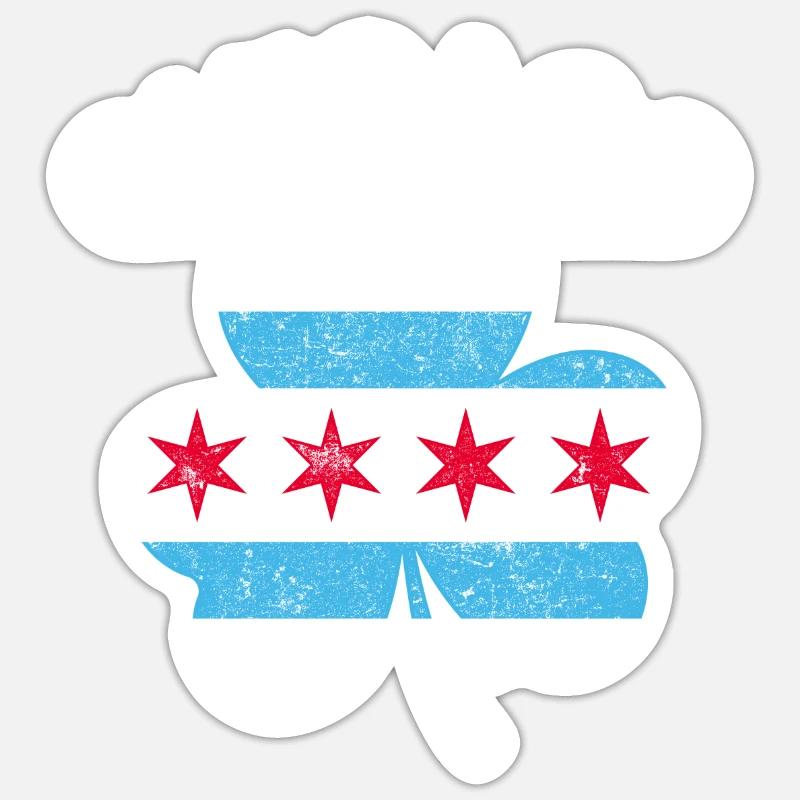 Trèfle de Chicago Sticker taille S (10 x 10 cm)