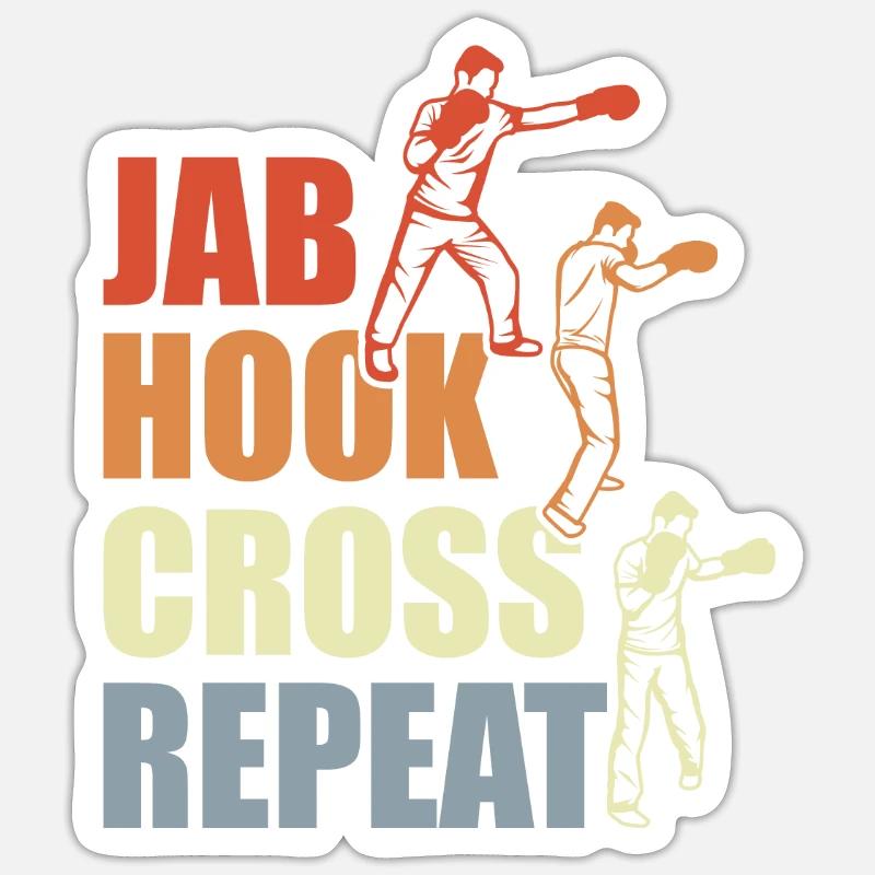 Techniques de boxe vintage Sticker taille S (10 x 10 cm)