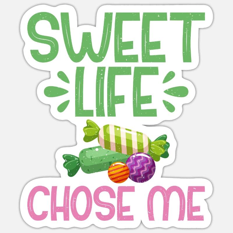 Candy Gift - Sticker Größe S (10 x 10 cm) - Mattweiß