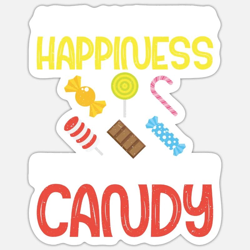 Candy Gift - Sticker Größe S (10 x 10 cm) - Mattweiß