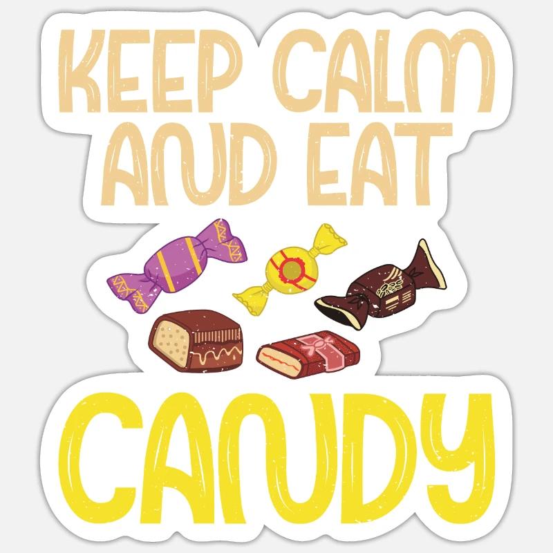 Candy Gift - Sticker Größe S (10 x 10 cm) - Mattweiß