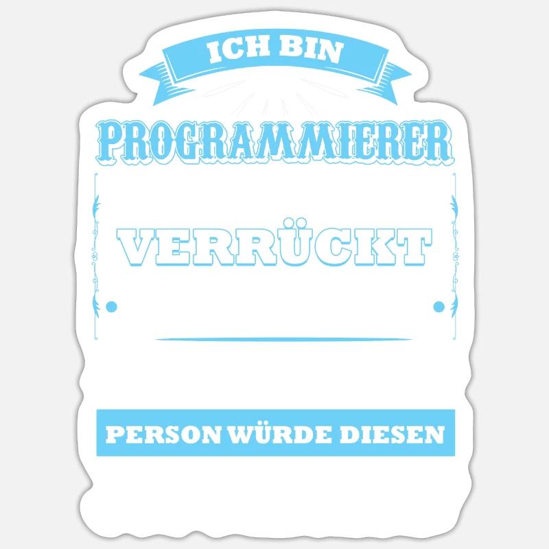 Programmierer Beruf Coder Geschenk - Sticker Größe S (10 x 10 cm) - Mattweiß