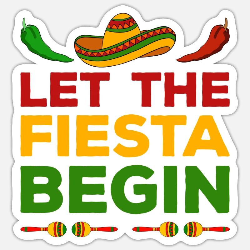 Cinco de Mayo - Sticker taille S (10 x 10 cm) - blanc mat