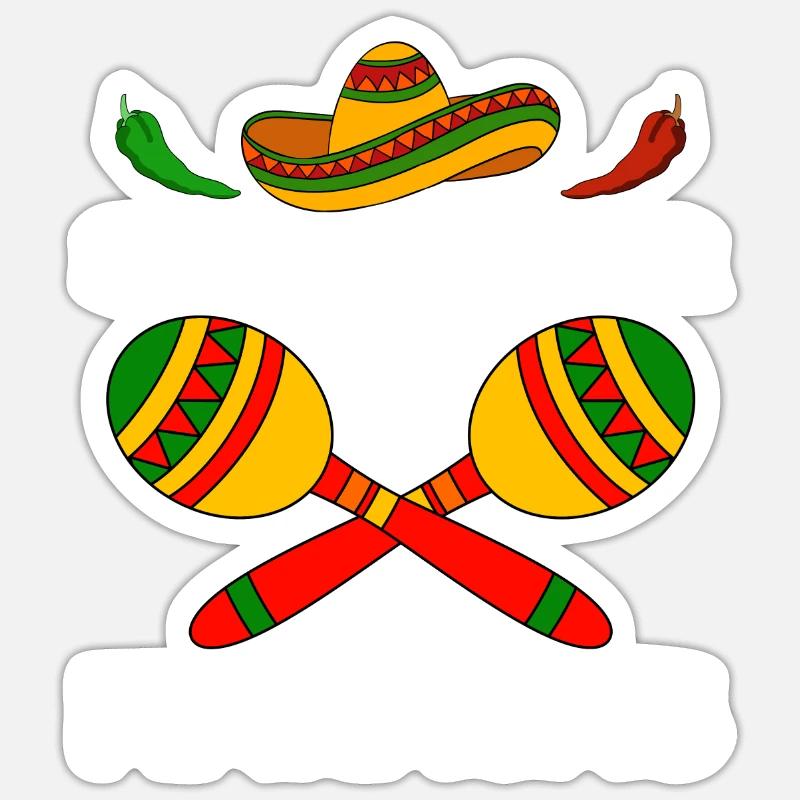 Cinco de Mayo - Sticker size S (10 x 10 cm) - white matte