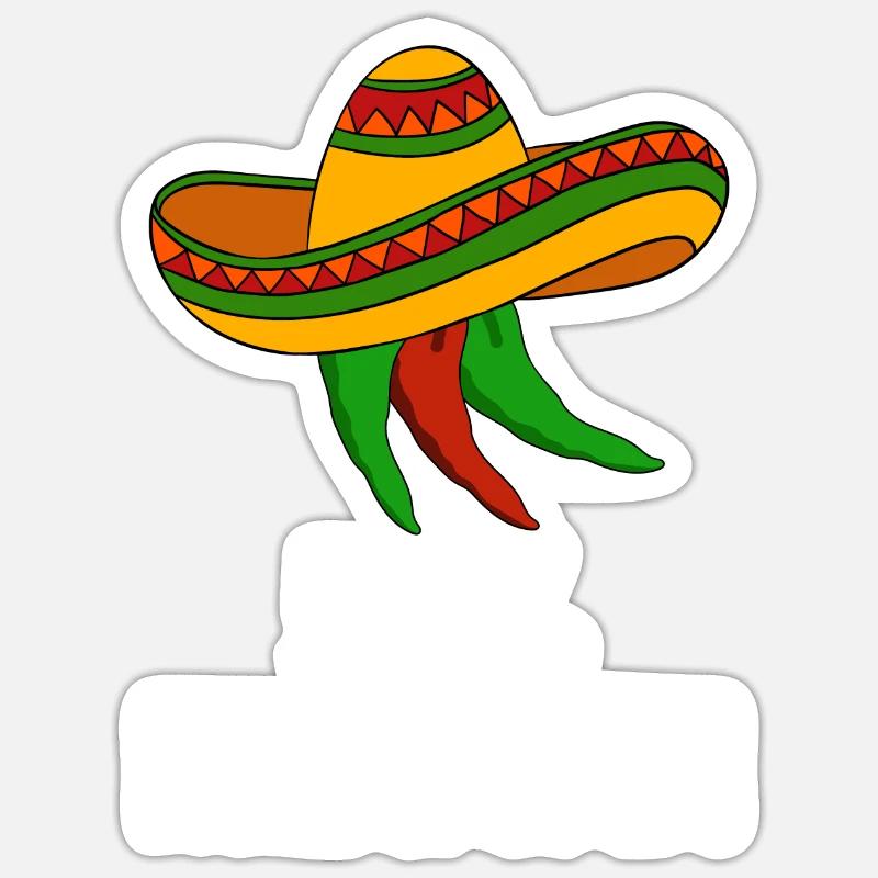 Cinco de Mayo - Sticker Größe S (10 x 10 cm) - Mattweiß