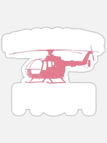Helikopter Eltern Lustige Helikoptermutter - Sticker Größe S (10 x 10 cm) - Mattweiß