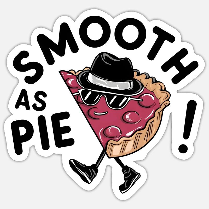 Moonwalking Pie: Smooth as Pie - Digital Artwork Sticker size S (10 x 10 cm)