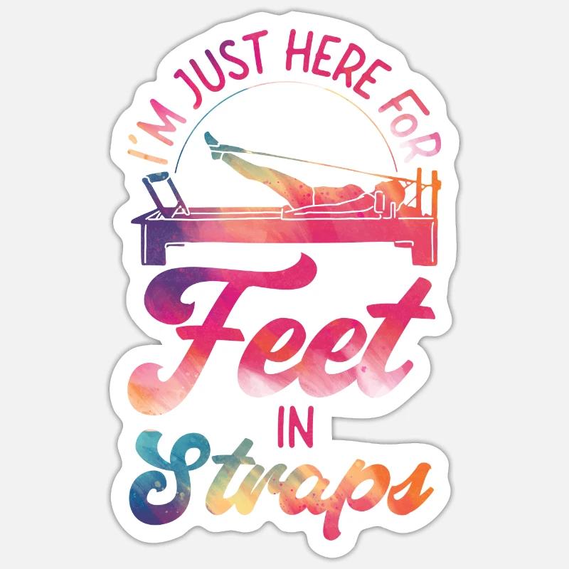 Pilates Instructor Teacher - Sticker Größe S (10 x 10 cm) - Mattweiß
