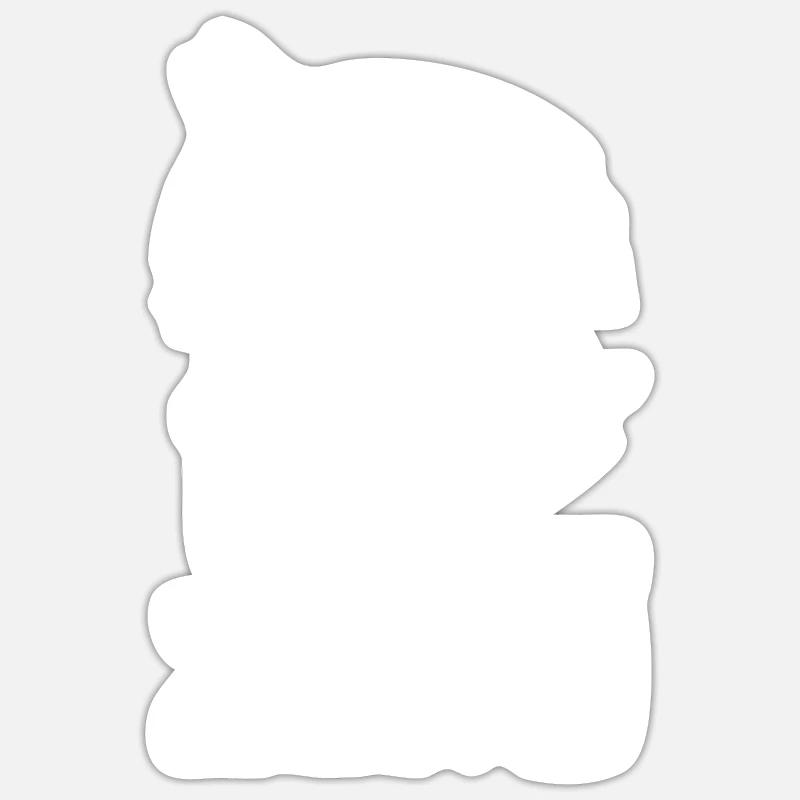 Pferd Reitsport - Sticker Größe S (10 x 10 cm) - Mattweiß