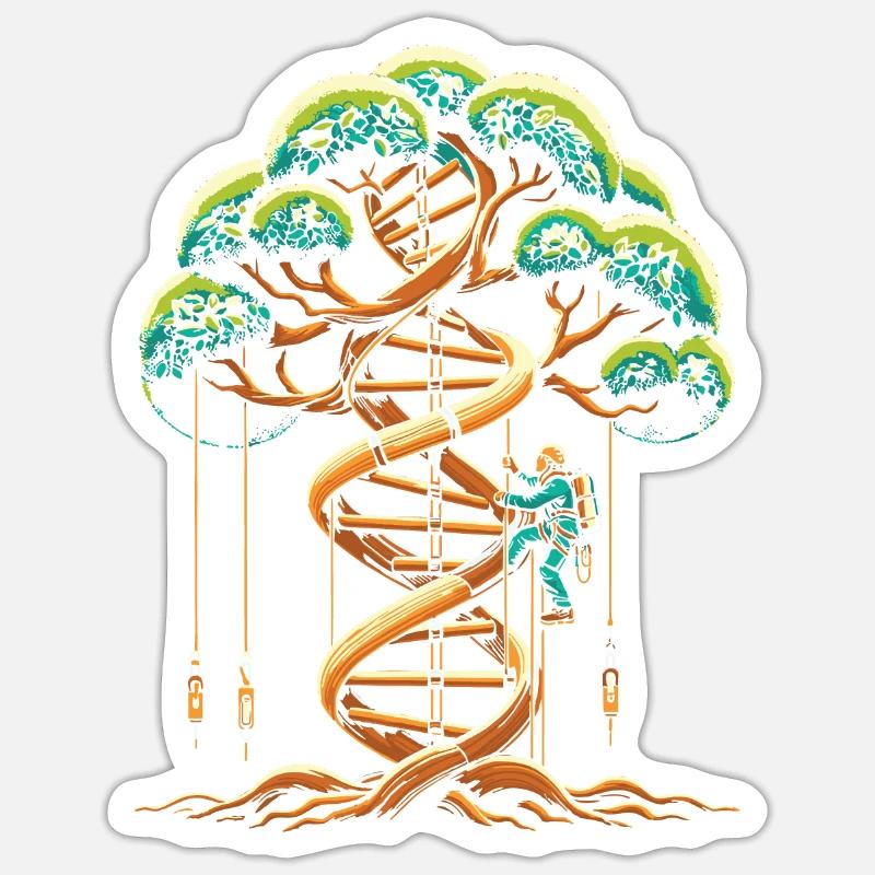 Baumpfleger Baumkletterer Arborist Wurzeln - Sticker Größe S (10 x 10 cm) - Mattweiß