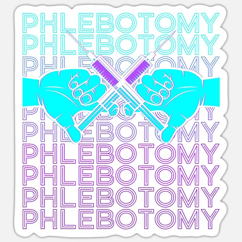 Phlebotomie Phlebotomist Techniker Krankenschweste Sticker Größe S (10 x 10 cm)