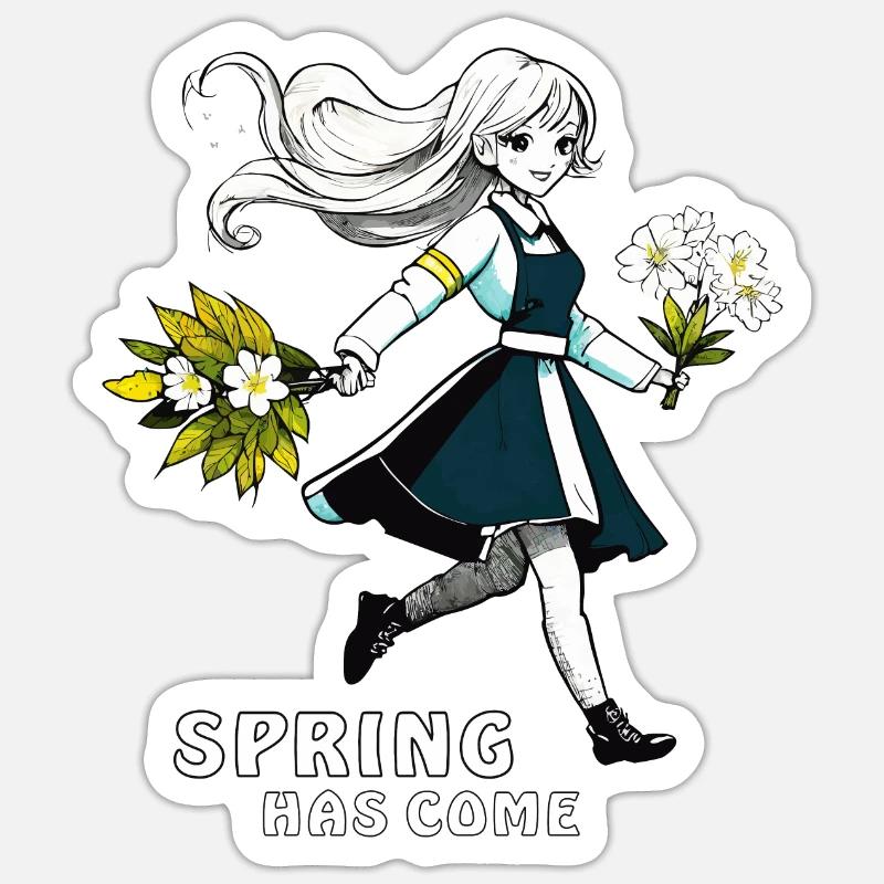 MRS. BLUMEN SPRING HAS COME Sticker size S (10 x 10 cm)